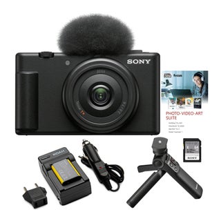 Sony ZV-1F Vlog Camera for Content Creators and Vloggers (Black) with Vlogger Accessory Kit Bundle